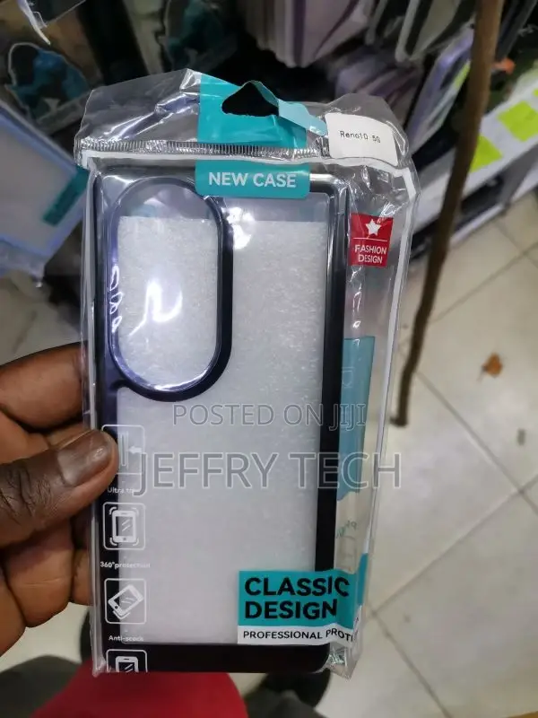 Transparent Case With Silicone Frame Cover for Oppo Reno 10