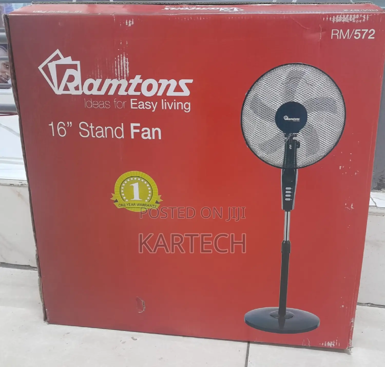 Ramtons Powerful Stand Fan 16inches (RM/572)