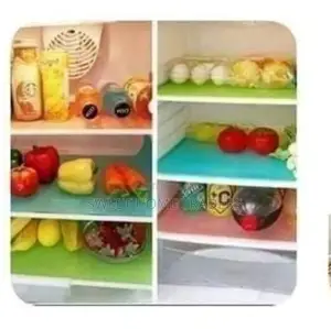 *4pcs PVC Fridge Mats*Blue,Green, Peach White*