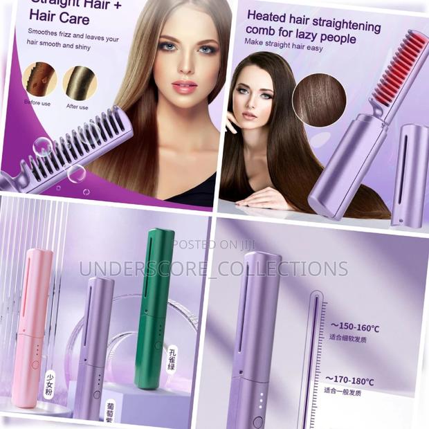 Wireless Hair Straightening Comb - main view