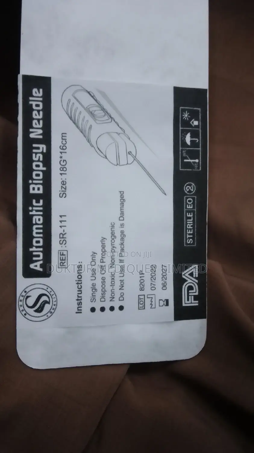 Automatic Biopsy Needle Sizes: G16, G18, G20
