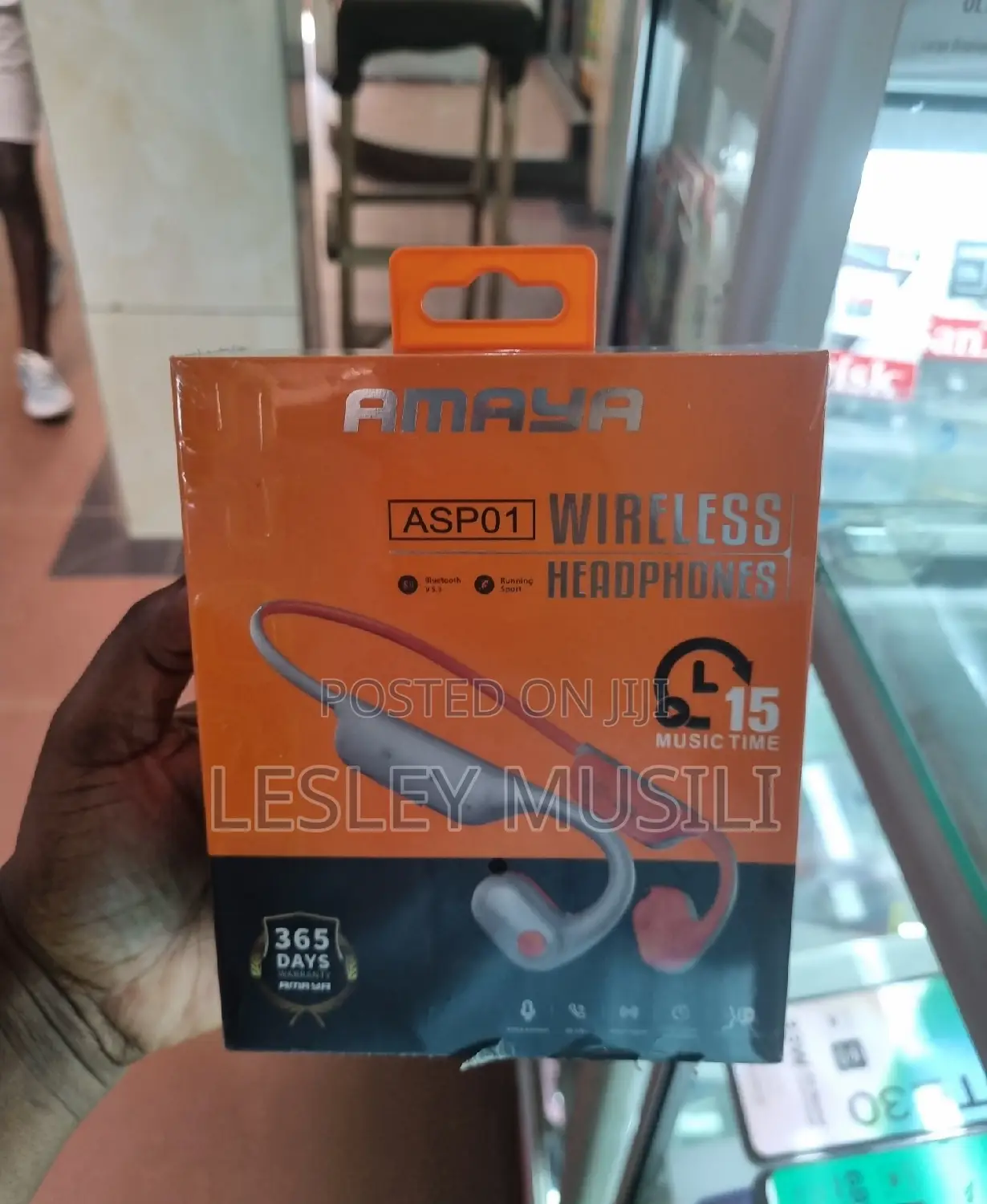 Amaya Wireless Sport Bone Conduction Earphones Neckband Es