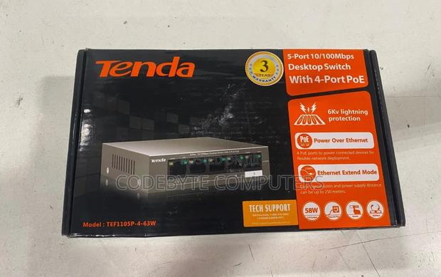 Tenda TEF1105P-4-63W 5 Port