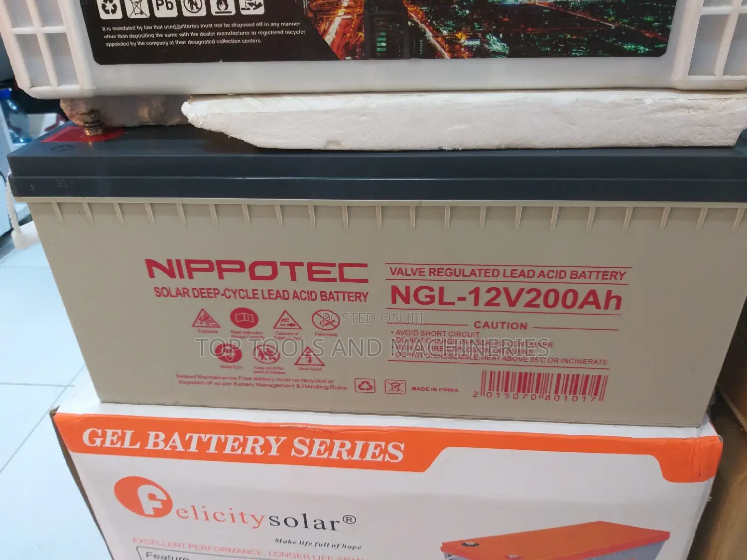 Nippotec NGL-12v200ah Solar Deep Cycle Battery