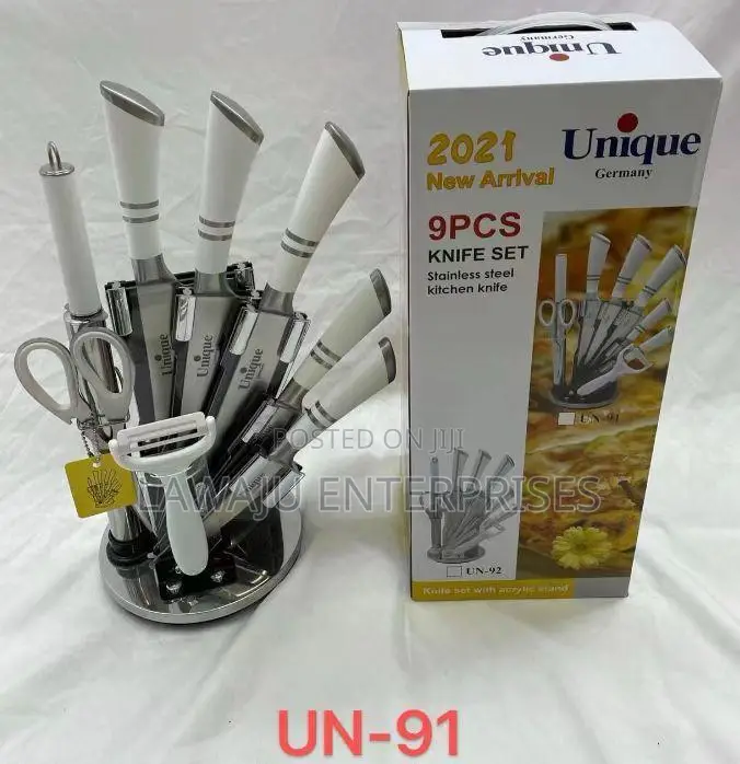 Cream Unique 9pcs Knife Set