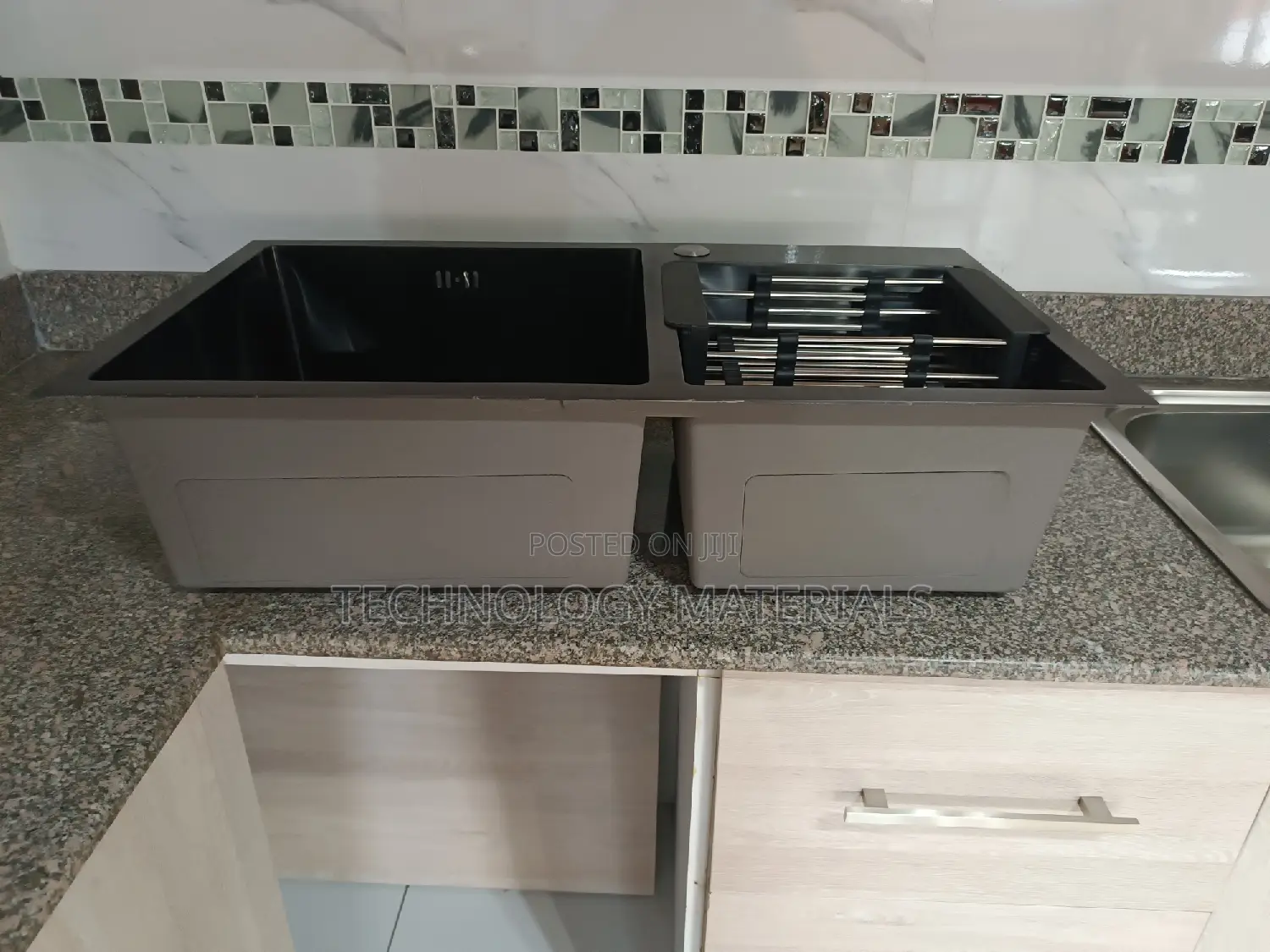 Black Stainless Steel Double Bowl Sink( 78*43cm)