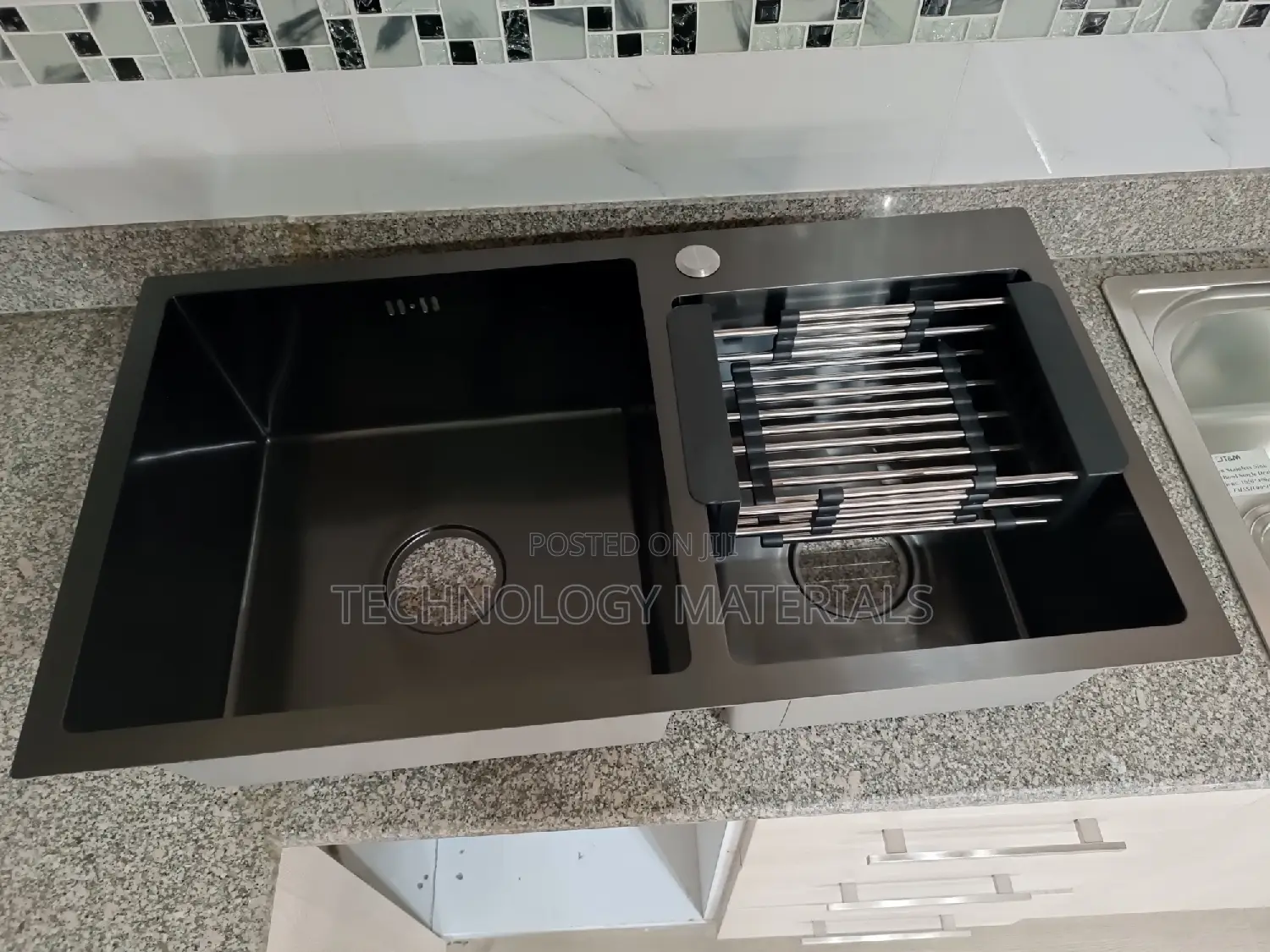 Black Stainless Steel Double Bowl Sink( 78*43cm)