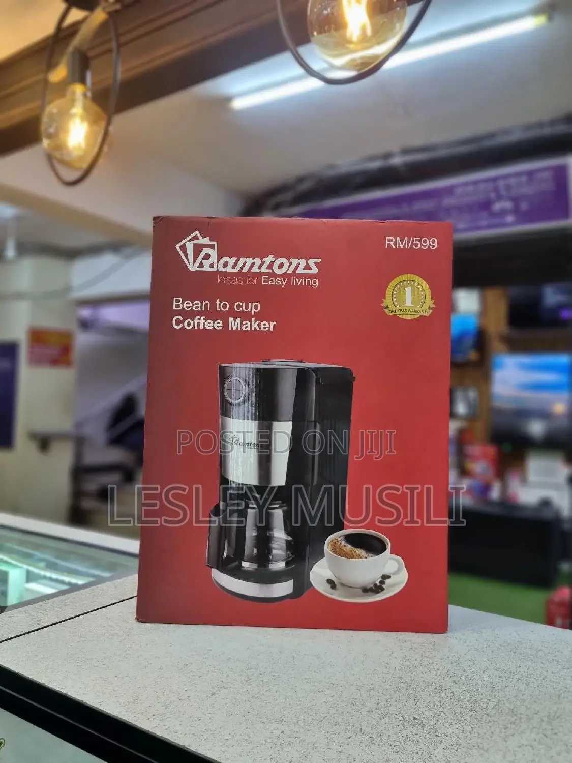 Ramtons Coffee Maker Black - Rm/599