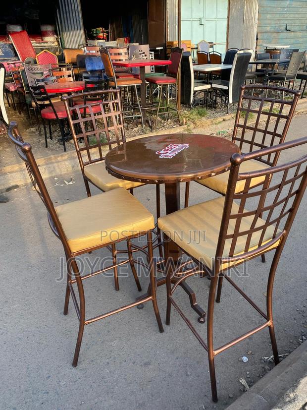 High Chairs Restaurant Set, Powder Coated.