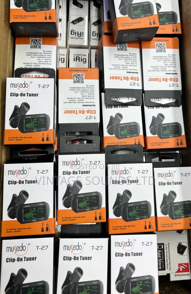 Musedo T-27 Tiny Clip On Digital Guitar, Bass Violin Tuner
