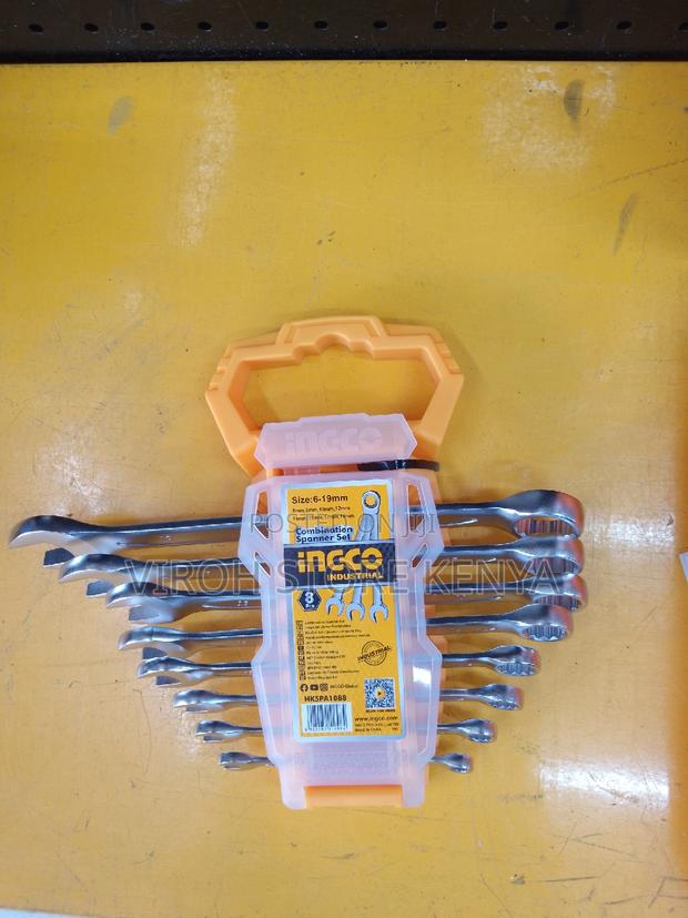 INGCO Spanners Size 6-19mm 8 Pieces Combination Spanner Set - thumbnail 2