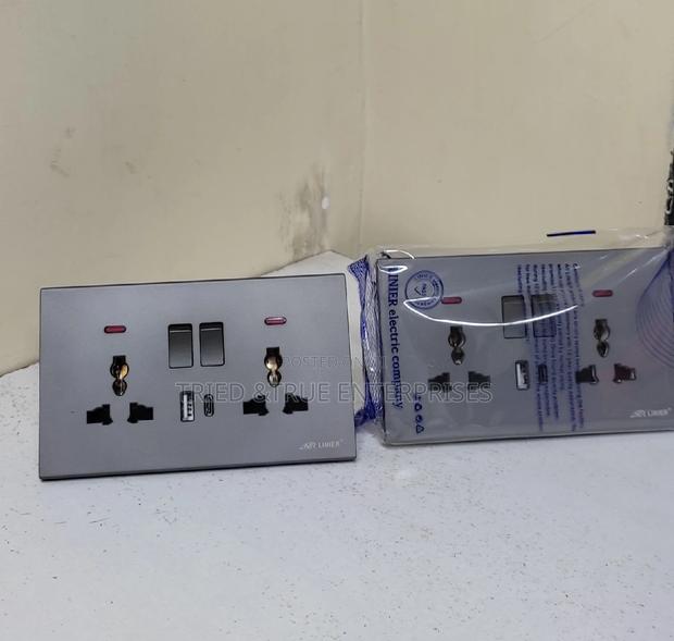 USB Vip Grey Twin Socket - thumbnail 2