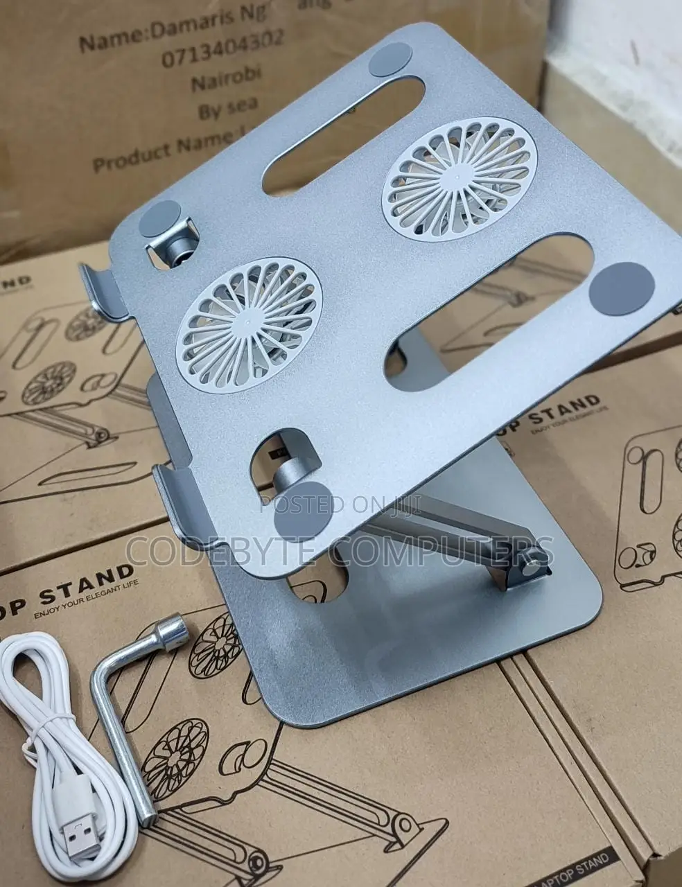 Laptop Stand With Fan Aluminum