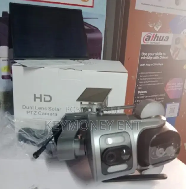 UBOX 4G Solar PTZ Simcard Camera With Double LENS Colored