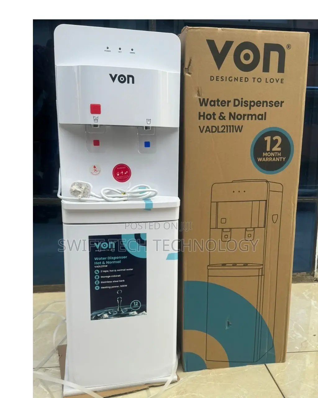 Water Dispenser ,Water Dispenser Von 2 Taps White ,Whute