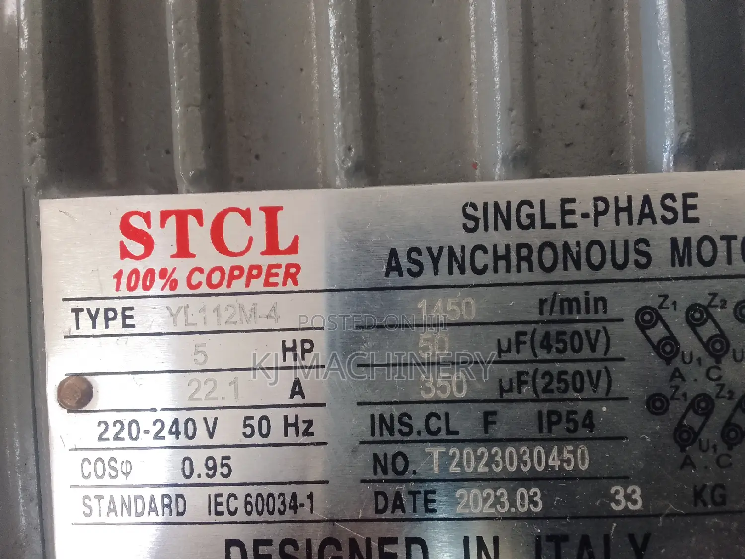 5hp STCL Italy Brand New Electric Motor