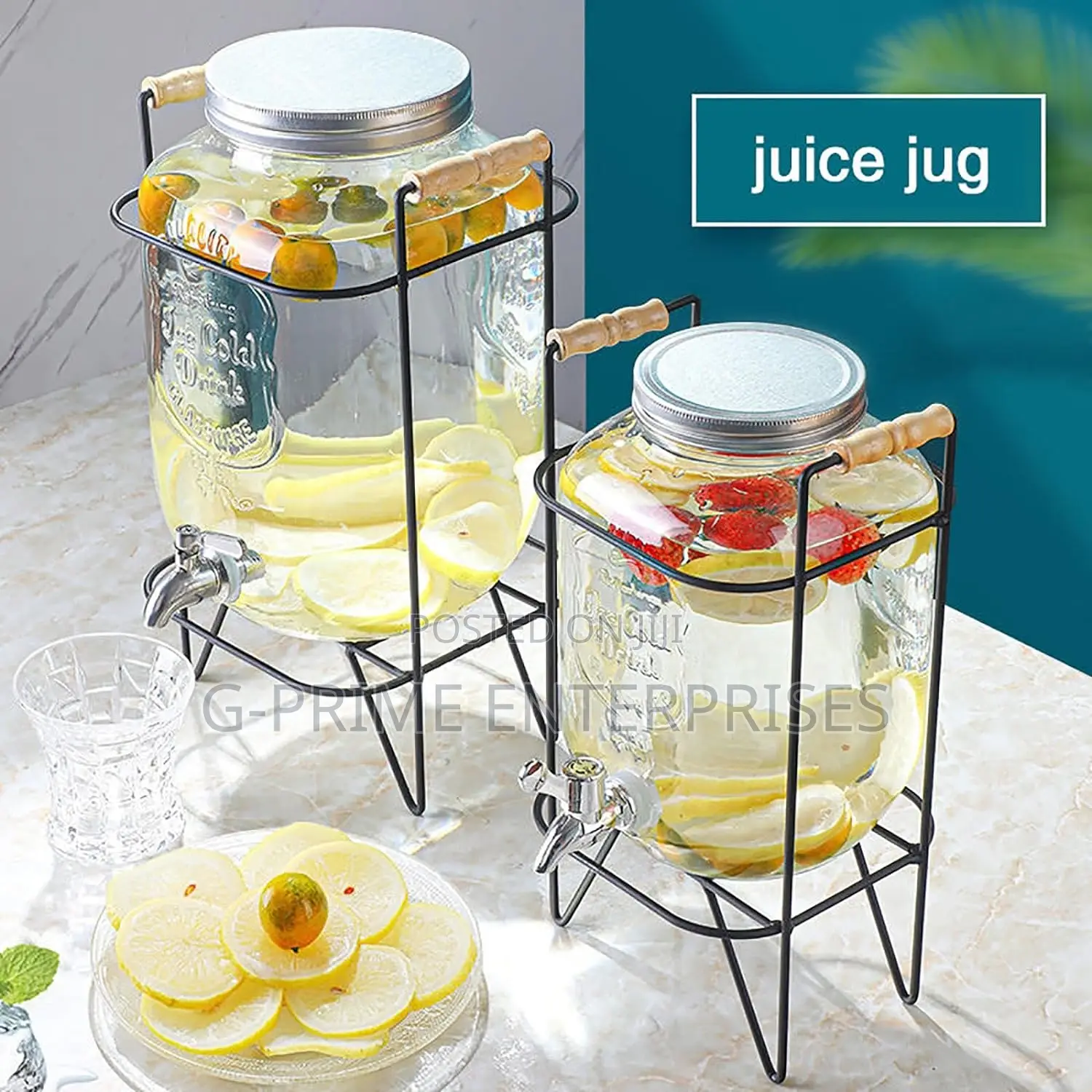 Glass Beverage Dispenser/Juice Dispenser