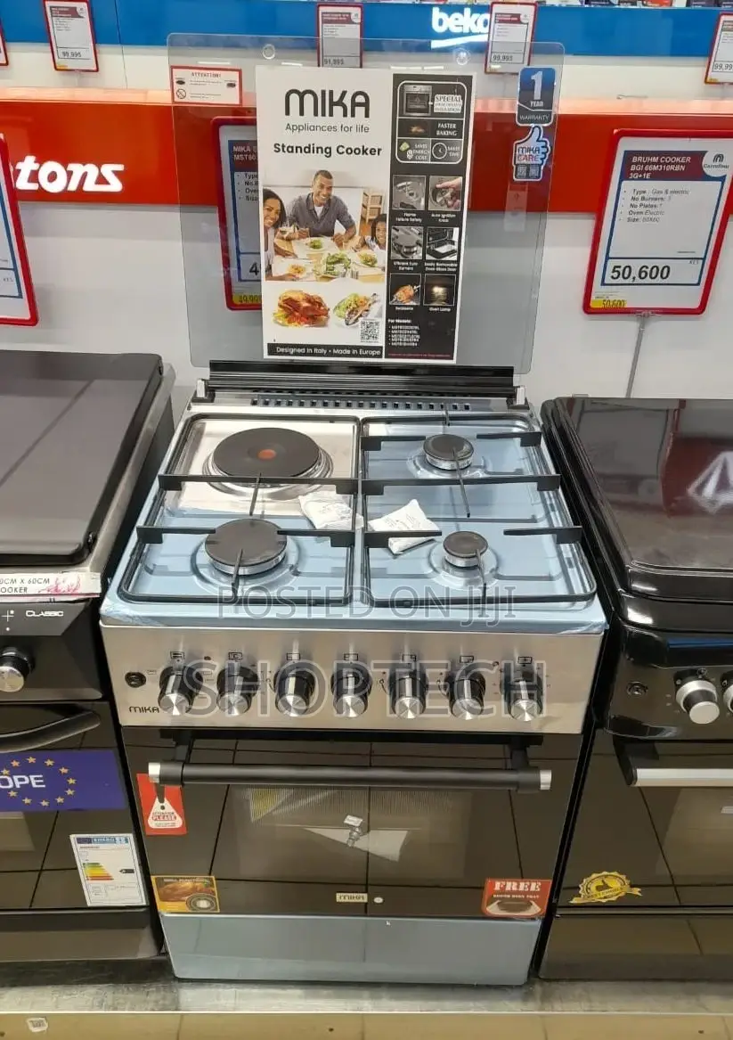 Mika 60*60 3+1 Standing Cooker With Electric Oven