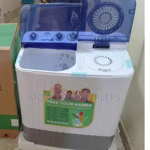 White Syinix 10 Kg Top Load Twin Tub Washing Machine