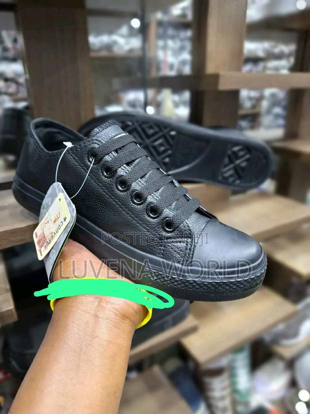 Leather Converse - main view