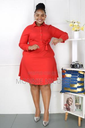 Red Shirt Dress - main view