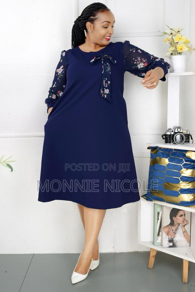 Navy Blue Shift Dress/Official Maternity Dress/Mother's - main view