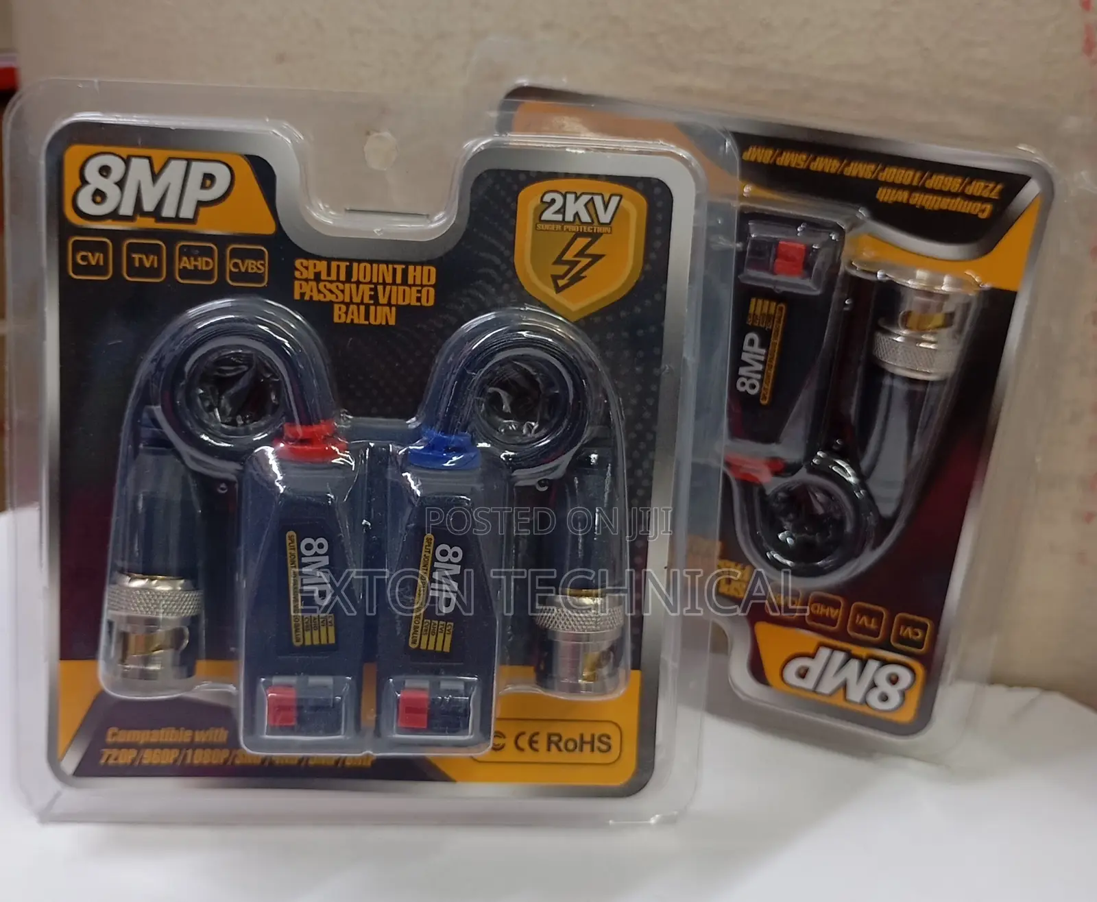 8MP Single Channel Split Joint HD Passive Video Balun
