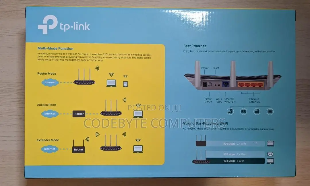 Tp-link Archer C20 Ac750 Wireless Router - Tl-archer C20