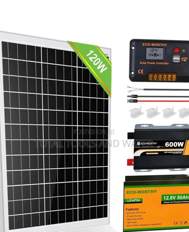 120W Solar Panel +Solar Power Controller+600W Invertor - main view