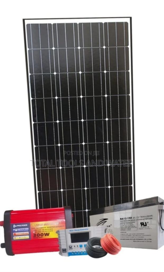 MONOCRYSTALINE SOLAR Panel 300W + Solar Controller+Battery - main view