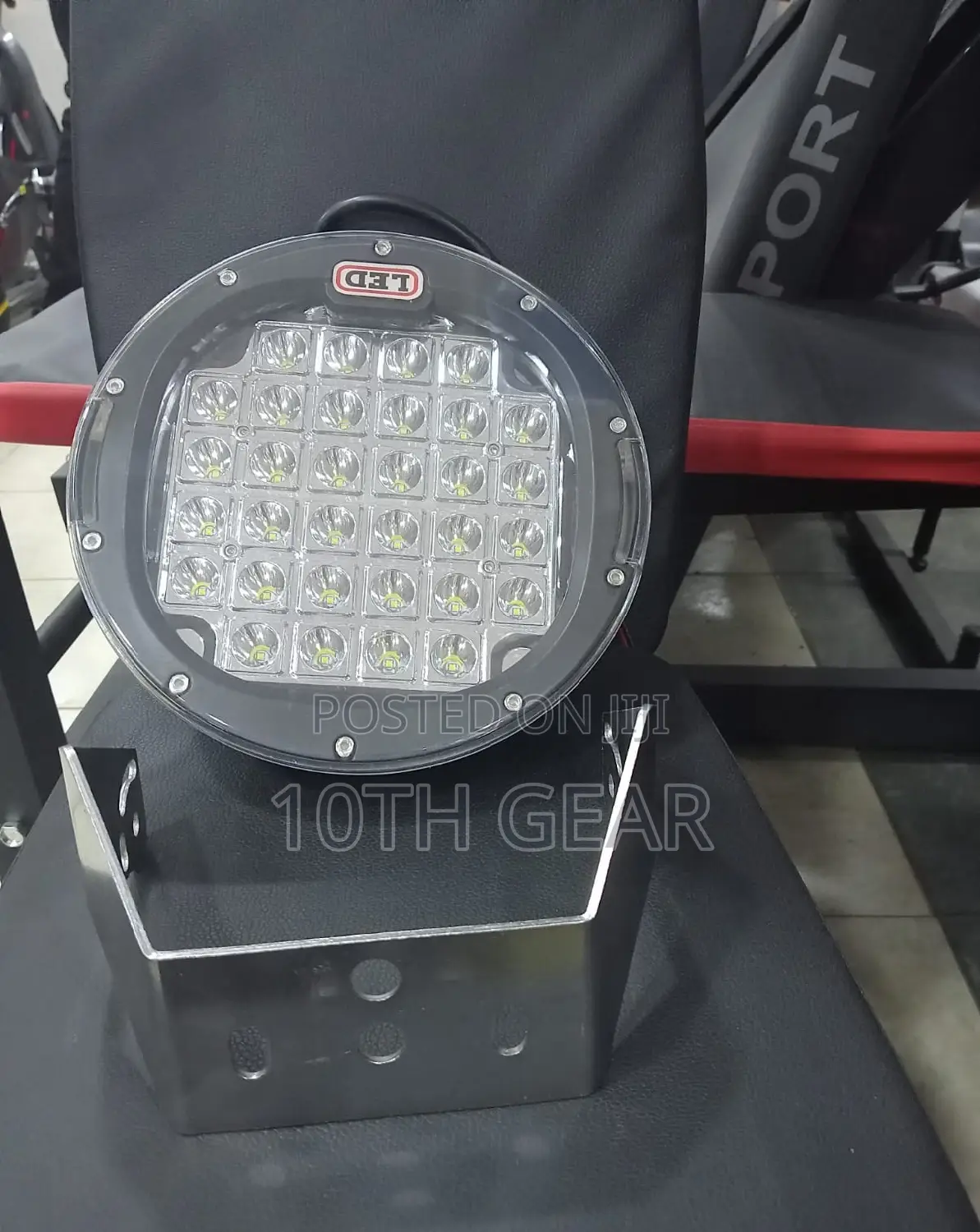 9 Inch LED Flood Lights Black Right/Left PCS