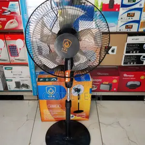 Black URK 16 Inches Standing Fan With Round Base
