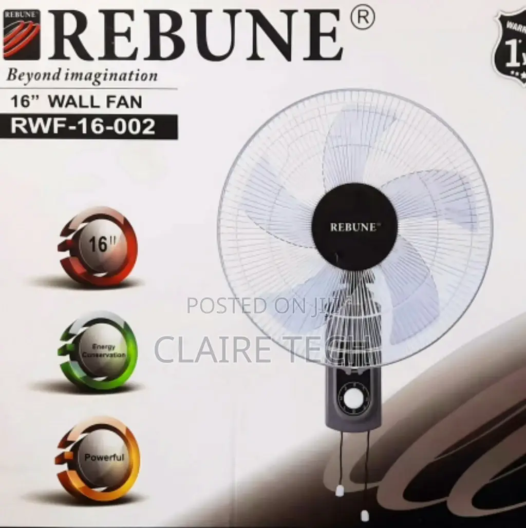 Rebune Wall Fan 16 Inches RWF-16-002