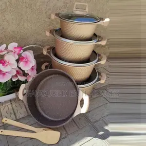 UNIQUE Quality 12 Pc Heavy Granite Non Stick Cooking Pot