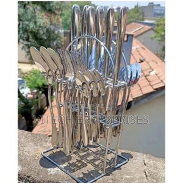 24pcs Silver Cutlery Set - main view