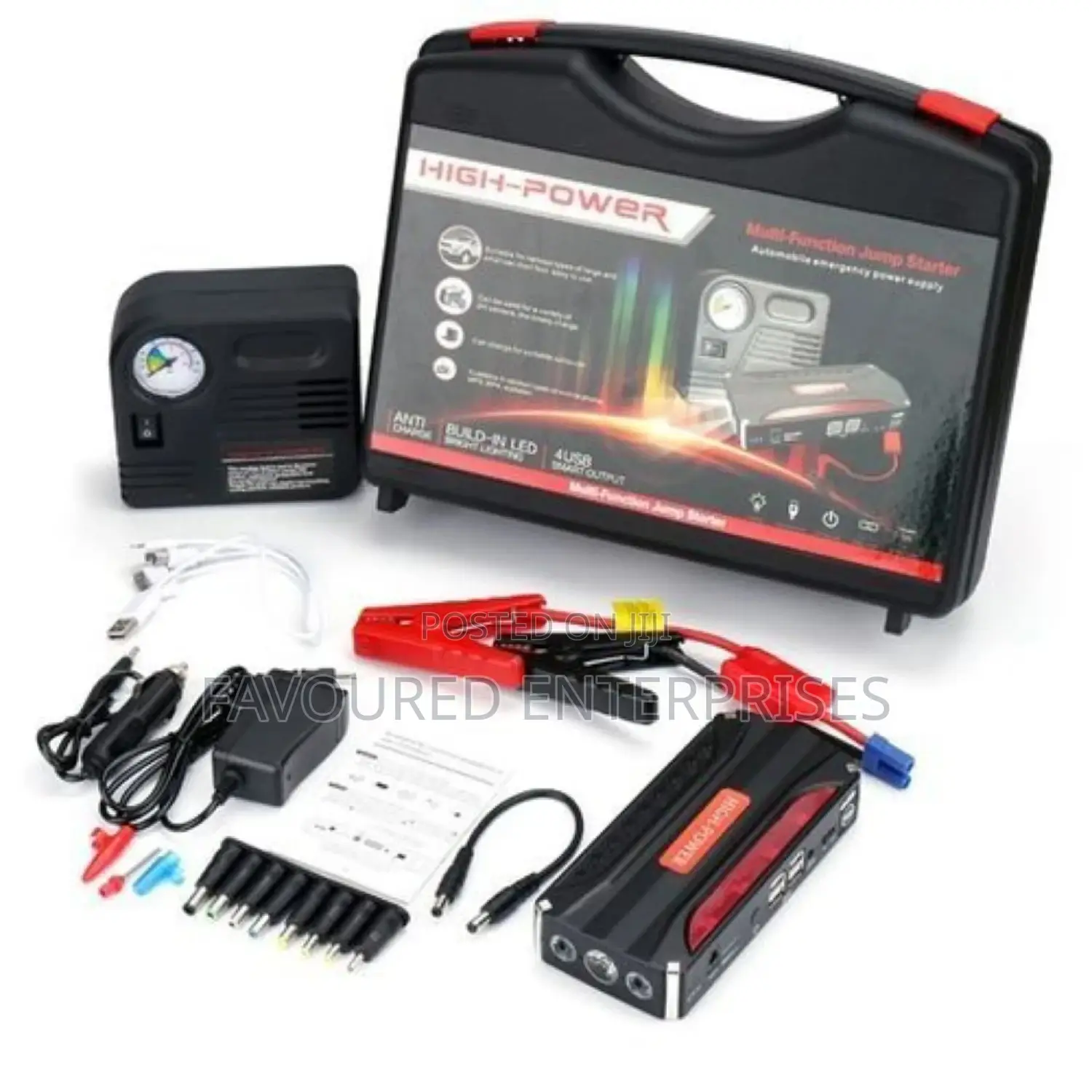 Generic-Portable Car Jump Starter Kit and Air Compressorr