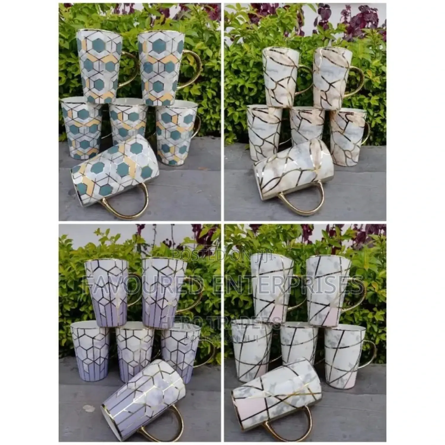 Set of 6 Golden Cups