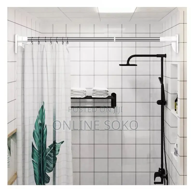 Multipurpose Steel Shower Curtain Telescopic Extendable Rods