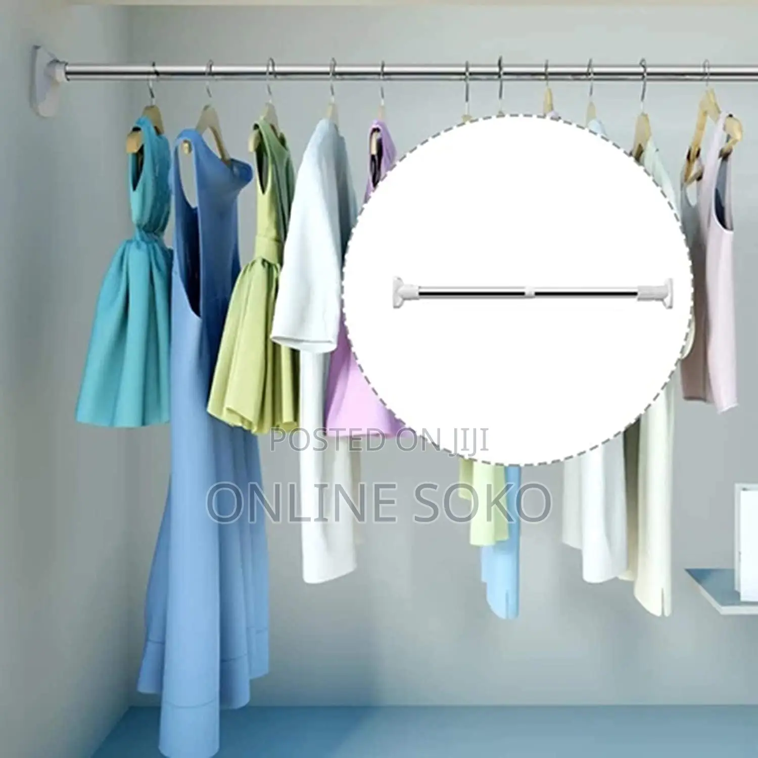 Multipurpose Steel Shower Curtain Telescopic Extendable Rods