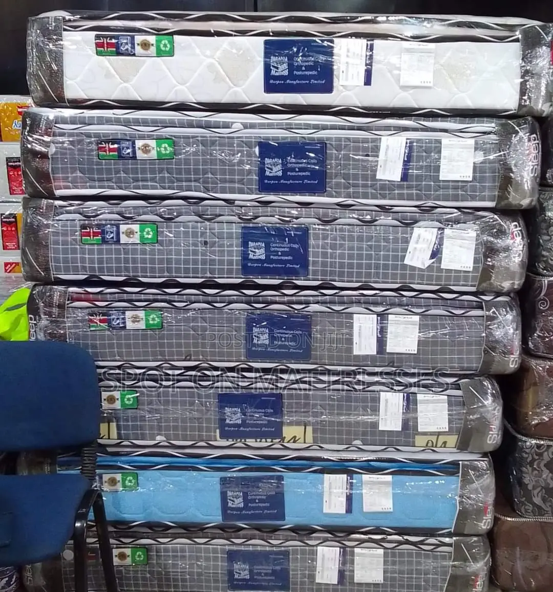 Orthopaedic Spring Mattresses 10inch and 12inch Thick.
