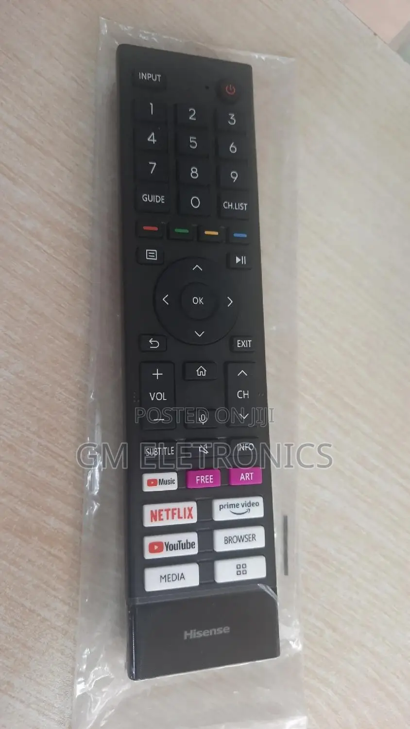 Hisense A6HKEN 55inch Vidaa TV Remote Control.