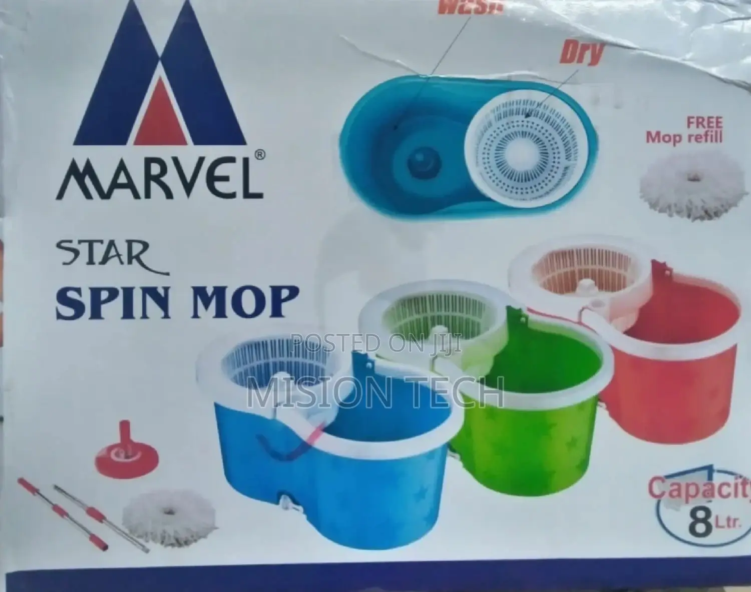 Plastic Marvel Star Spin Mop
