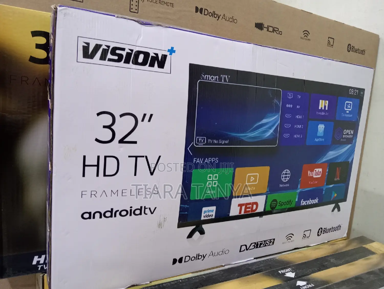 Vision VP8832SF,32" Inch TV Frameless HD Smart Android TV