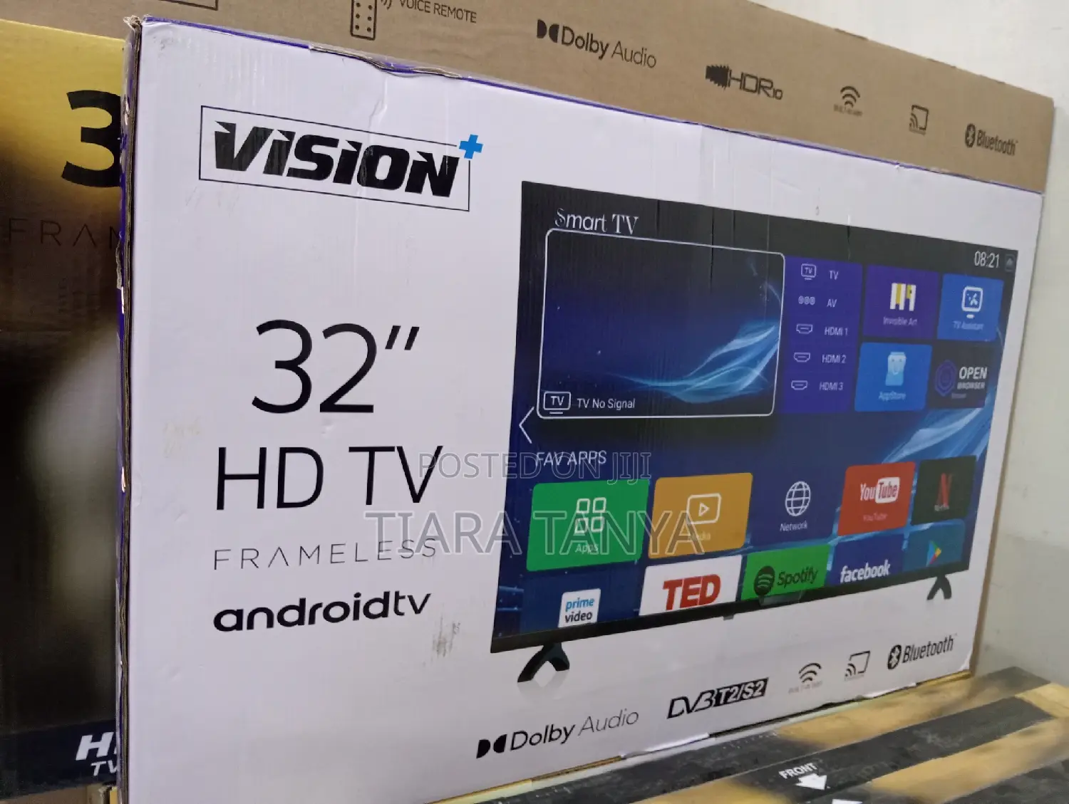 Vision VP8832SF,32" Inch TV Frameless HD Smart Android TV