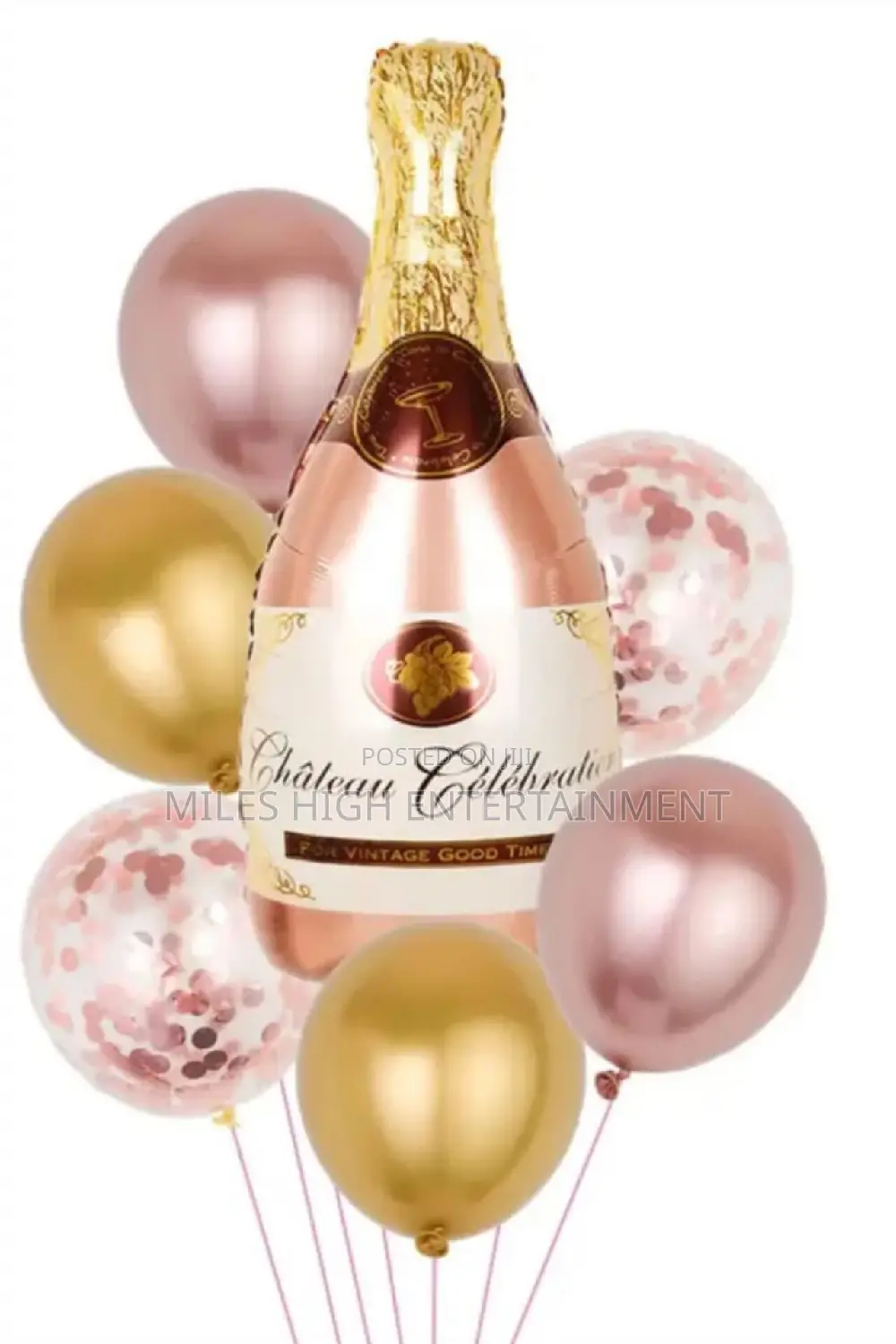 Champagne Bottle Balloon Party Decor