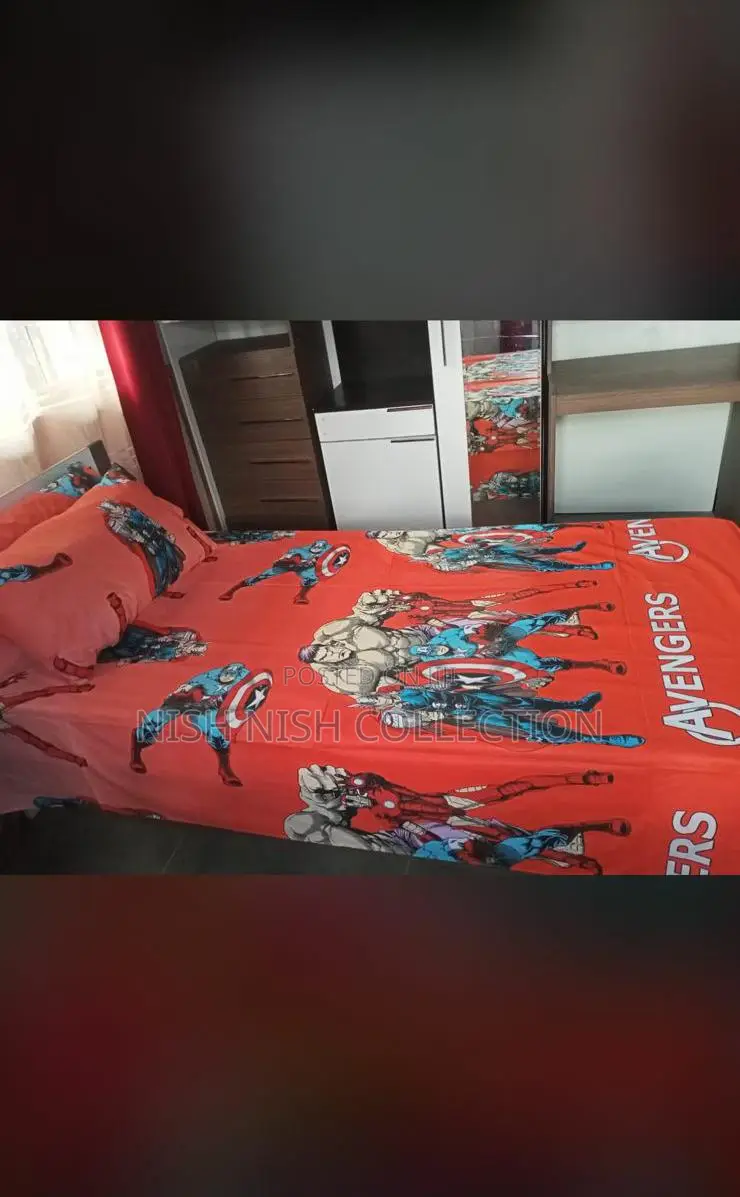 Cartoon Themed Cotton Bedsheet