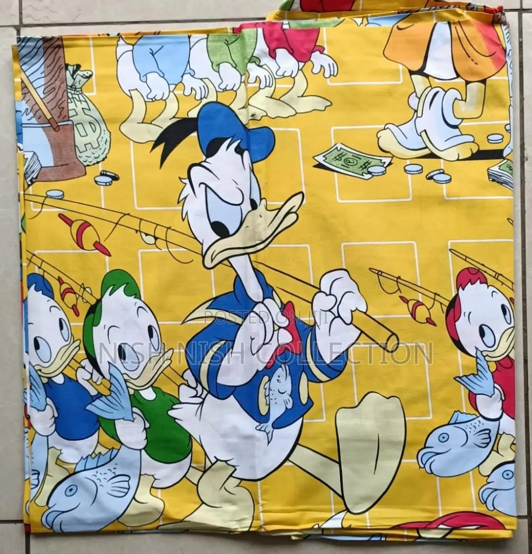 Cartoon Themed Cotton Bedsheet