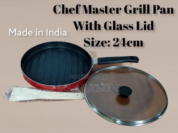 24cm Chef Master Grill Pan With Glass Lid