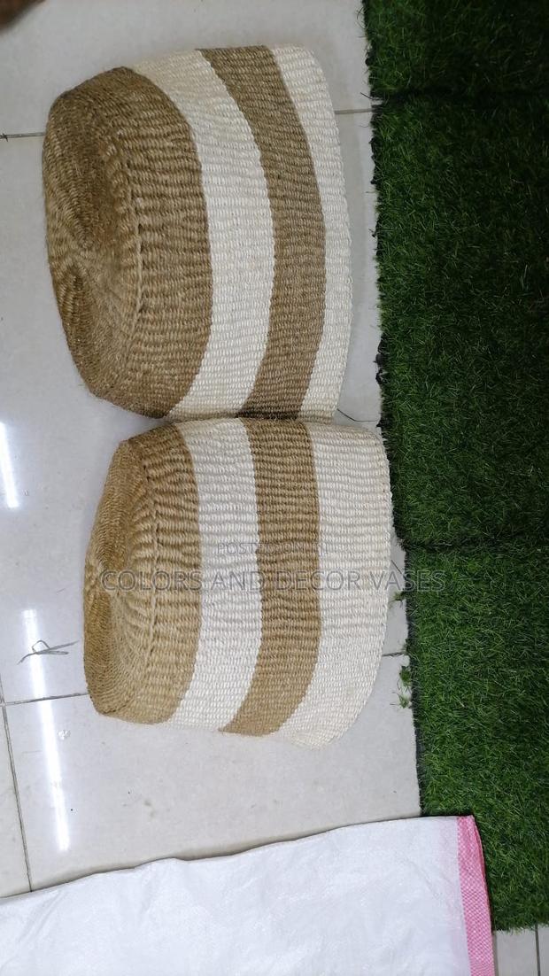 Baskets Stripped Brown White - main view