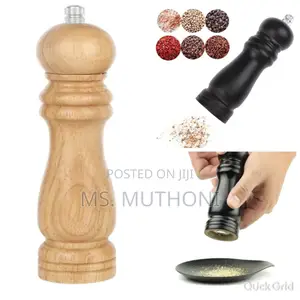 Wood Salt / Pepper Grinder Mill Adjustable Steel Grinder.